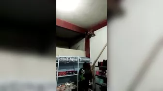 Thief Trapped In Wall And Beaten With Sticks Like A Piñata