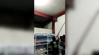 Thief Trapped In Wall And Beaten With Sticks Like A Piñata