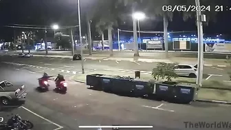 Thief Steals Motorcycle, Stopped By Hero Of The Day