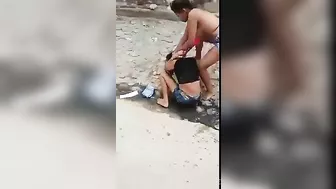 Fierce Fight Between Topless Girls In Philippines