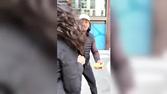 Complete Loser Attacks Woman With Dog In London Park