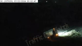 Iowa Semi Truck Crashes Into Parked Semi Truck, Overturns