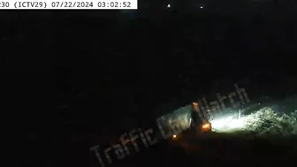 Iowa Semi Truck Crashes Into Parked Semi Truck, Overturns