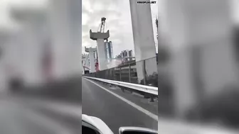 Train Crashes Into Crane