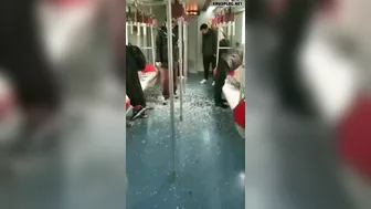 Train Crashes Into Crane