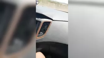 A Truck Drove Off The Highway With A Car In It