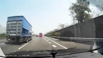 Truck Loses Wheel And Causes Accident On Highway