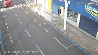 Truck Picks Up Motorcyclist After Accident
