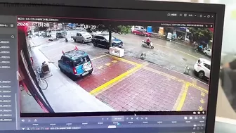 The Truck Somehow Ran Over The Guard.