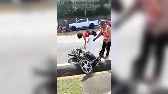 Vengeful Wife Destroys Cheating Husband's New Motorcycle