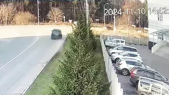 Video: Drunk Russian Policeman Collides Head-on With Bus