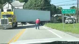 Virginia Driver Jumps On Semi Truck