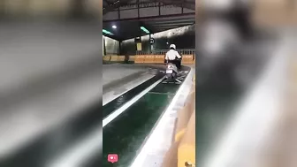 Well Done Girl Taking Motorcycle License Course
