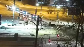 The Woman Failed To Notice A Fast-moving Train Approaching A Level Crossing