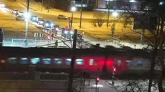 The Woman Failed To Notice A Fast-moving Train Approaching A Level Crossing