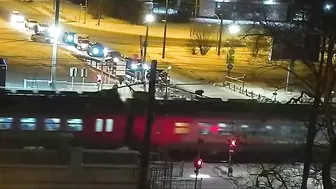 The Woman Failed To Notice A Fast-moving Train Approaching A Level Crossing