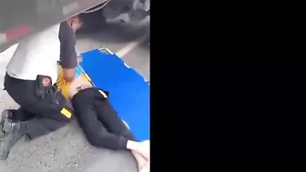 Woman Greets Friend Hit By Truck