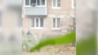 Woman Jumps From Burning Building