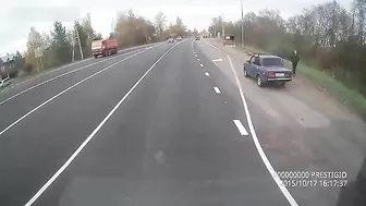 Woman Thrown Into The Air By Speeding Car