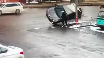 Woman Nearly Caused A Car Accident