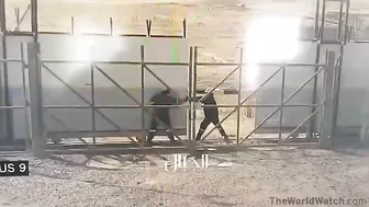 The Worker Was Completely Crushed By The Falling Door.