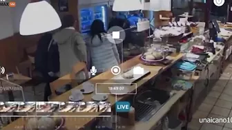 Young Immigrant Punks Destroy A Cafe And Attack Waitress