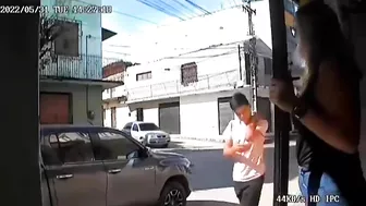 Young Man On Bicycle Escapes After Being Run Over Twice On The Road