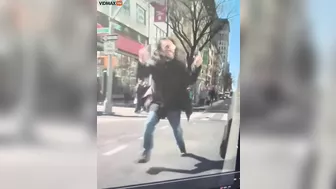 A Liberal Lunatic Chases And Crashes A Cybertruck In New York