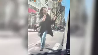 A Liberal Lunatic Chases And Crashes A Cybertruck In New York