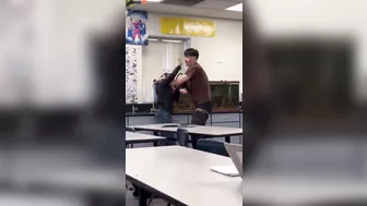 A Male High School Student Attacked And Knocked Down A Female Student