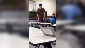 A Male High School Student Attacked And Knocked Down A Female Student