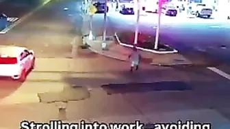 A Man Narrowly Escaped A Serious Accident