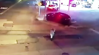 A Man Narrowly Escaped A Serious Accident