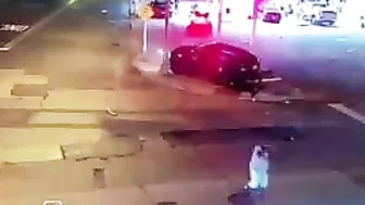 A Man Narrowly Escaped A Serious Accident