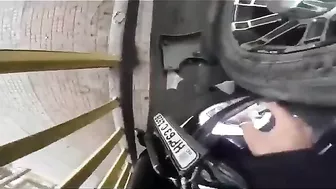 An Idiot On A Motorcycle Crashed Into A Stationary Car