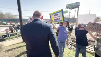 Alex Jones Drives A Cybertruck To Counter Anti-Elon Protests