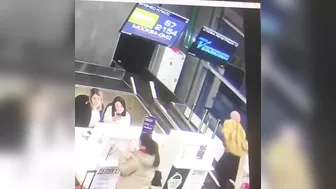 An Elderly Passenger Mistook The Baggage Carousel For A Moving Walkway