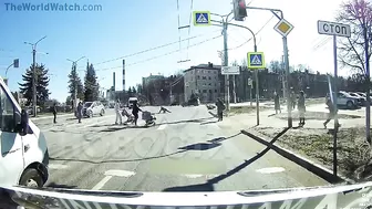 Asshole Biker Beats Woman And Sneaks Away