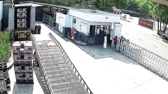 It's A Bad Day To Be A Security Guard Here At This Hour.