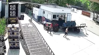 It's A Bad Day To Be A Security Guard Here At This Hour.