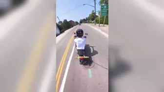 Biker's Leg Broken In Half