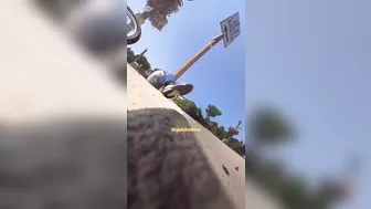 Biker's Leg Broken In Half