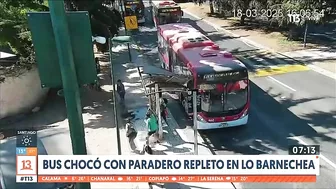 Bus Crashes Into Bus Stop