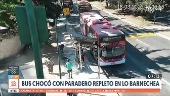 Bus Crashes Into Bus Stop