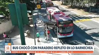 Bus Crashes Into Bus Stop