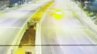 Car Hits Highway Center Guardrail, Passengers Ejected