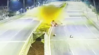 Car Hits Highway Center Guardrail, Passengers Ejected