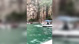 The Cliff Broke And Fell On The Boat