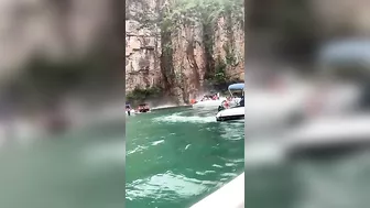 The Cliff Broke And Fell On The Boat