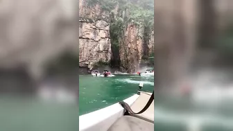 The Cliff Broke And Fell On The Boat